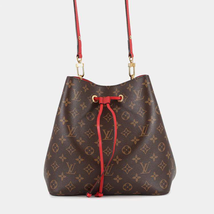 Pre Owned Louis Vuitton Neonoe Coquelicot Monogram Size Mm