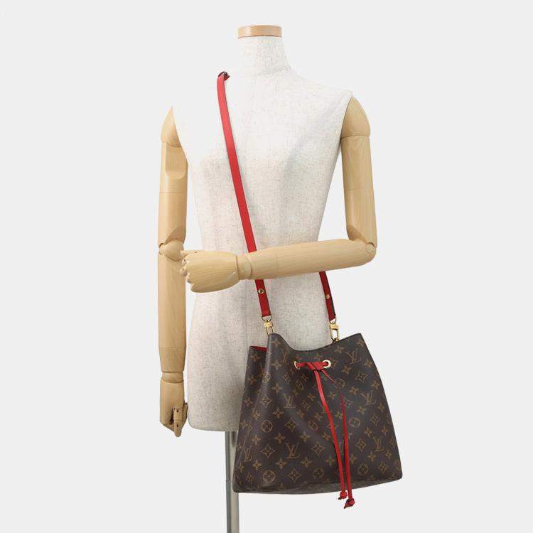 Pre Owned Louis Vuitton Neonoe Coquelicot Monogram Size Mm