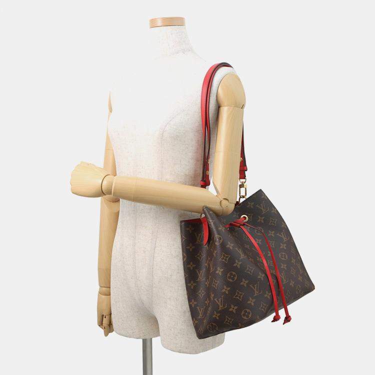 Pre Owned Louis Vuitton Neonoe Coquelicot Monogram Size Mm
