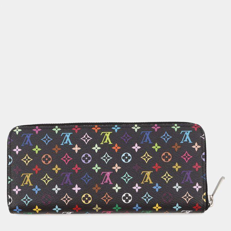 مملوكة مسبقًا Louis Vuitton Lv Tm Portefeuille Clemence Noir/Multicolor Monogram Canvas