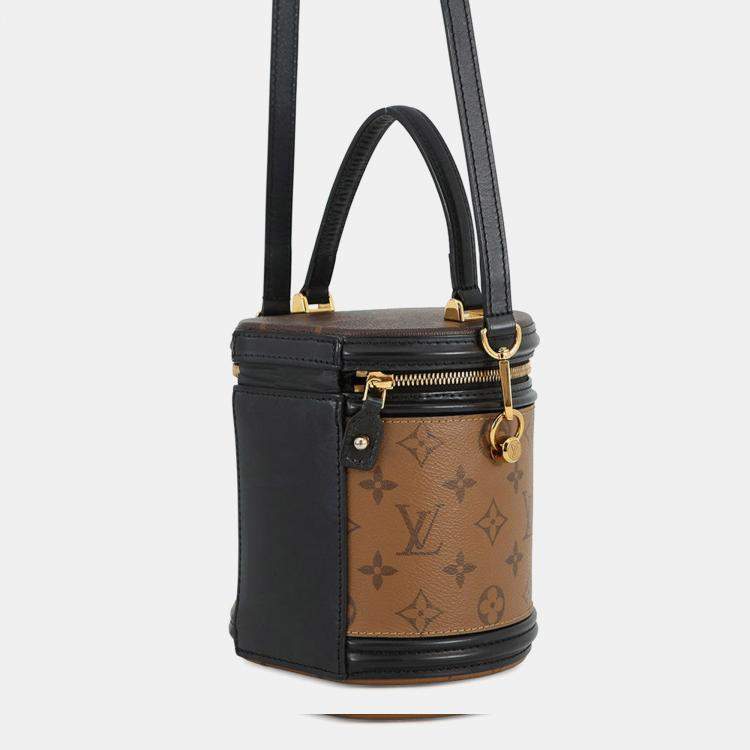 Pre Owned Louis Vuitton Cannes Noir Monogram Monogram Reverse Canvas