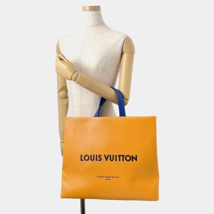 مملوكة مسبقًا Louis Vuitton Shopper Tote Saffron Leather Size Mm