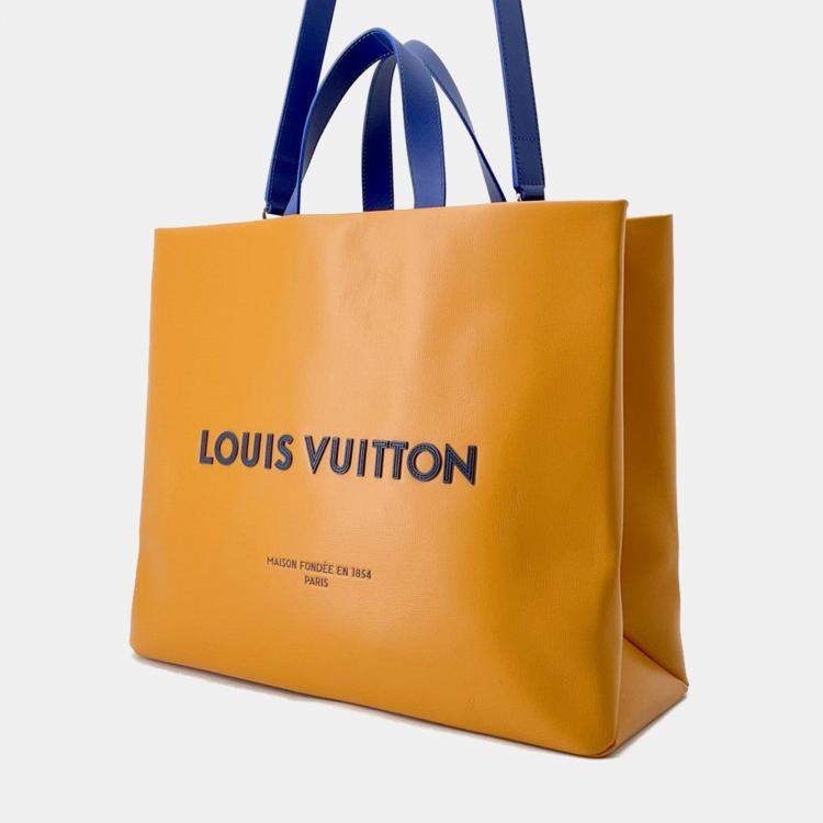 مملوكة مسبقًا Louis Vuitton Shopper Tote Saffron Leather Size Mm
