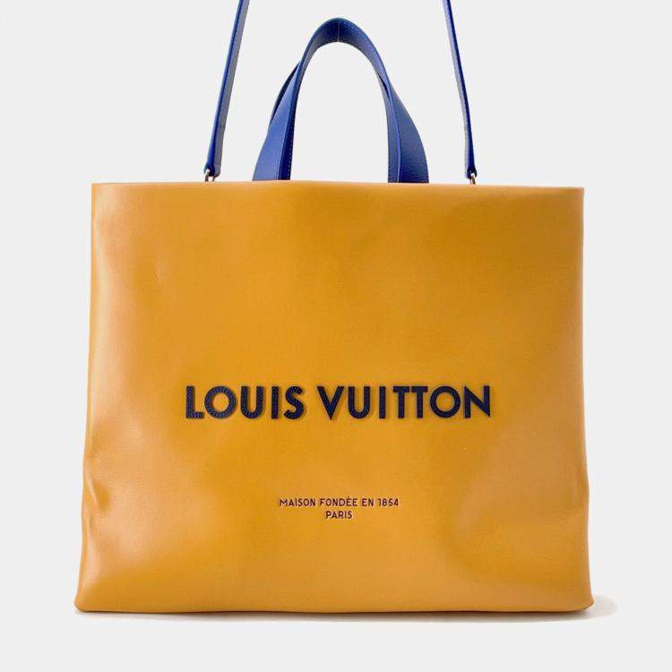 مملوكة مسبقًا Louis Vuitton Shopper Tote Saffron Leather Size Mm