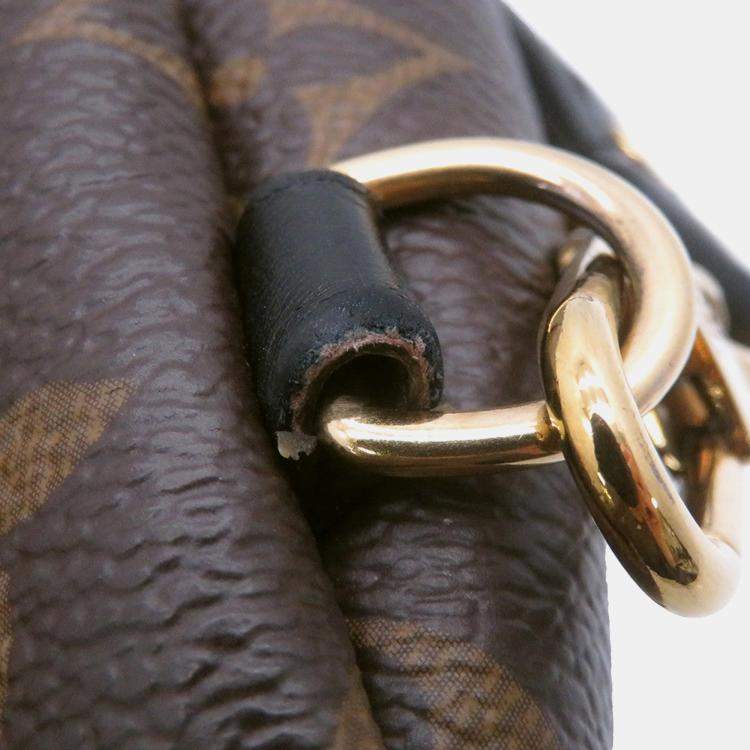 Pre Owned Louis Vuitton Palm Springs Backpack Noir Monogram Size Mini