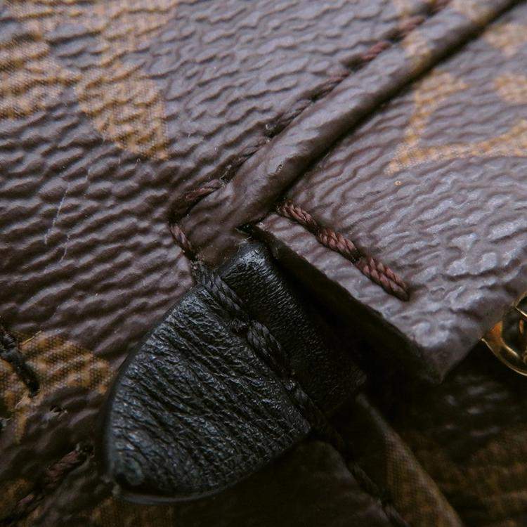 Pre Owned Louis Vuitton Palm Springs Backpack Noir Monogram Size Mini