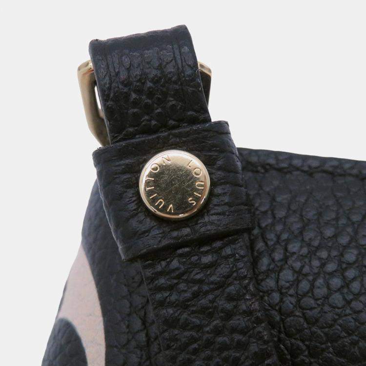 Pre Owned Louis Vuitton Zippy Wallet Noir/Beige Bicolor Monogram Empreinte Leather