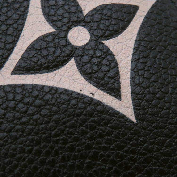 Pre Owned Louis Vuitton Zippy Wallet Noir/Beige Bicolor Monogram Empreinte Leather
