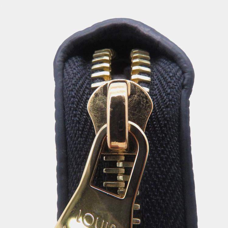 Pre Owned Louis Vuitton Zippy Wallet Noir/Beige Bicolor Monogram Empreinte Leather