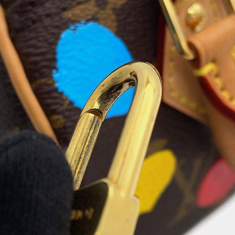 مملوكة مسبقًا Louis Vuitton Lv X Yk Nano Speedy Red Monogram Painted Dot Size Nano