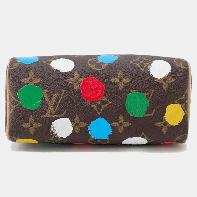 مملوكة مسبقًا Louis Vuitton Lv X Yk Nano Speedy Red Monogram Painted Dot Size Nano