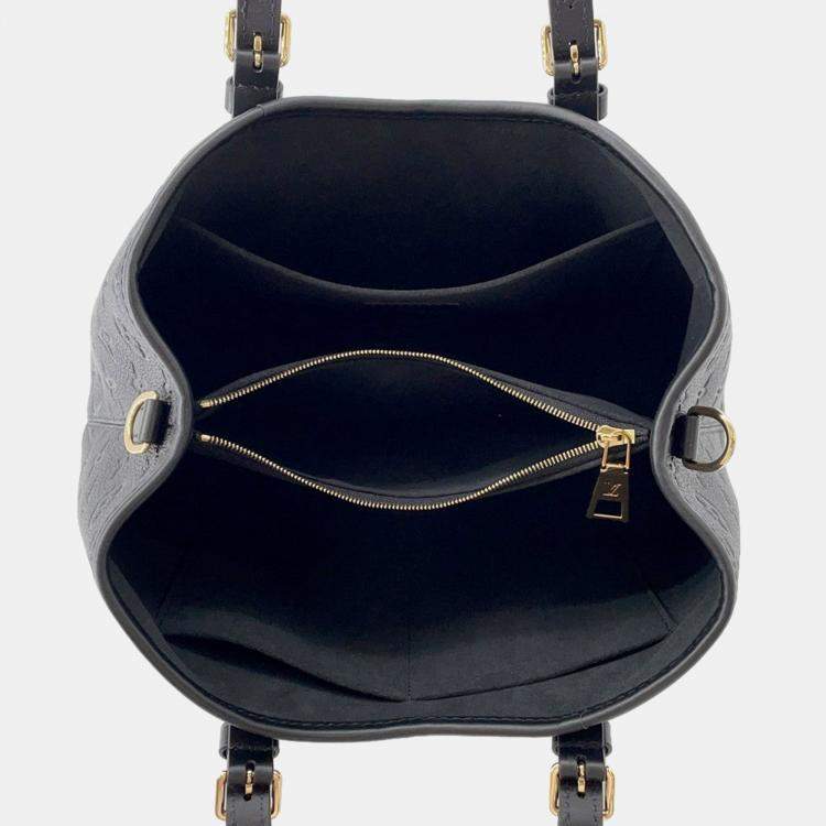 Pre Owned Louis Vuitton Babylone Tote Noir Monogram Empreinte Leather Size PM