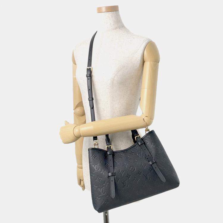 Pre Owned Louis Vuitton Babylone Tote Noir Monogram Empreinte Leather Size PM