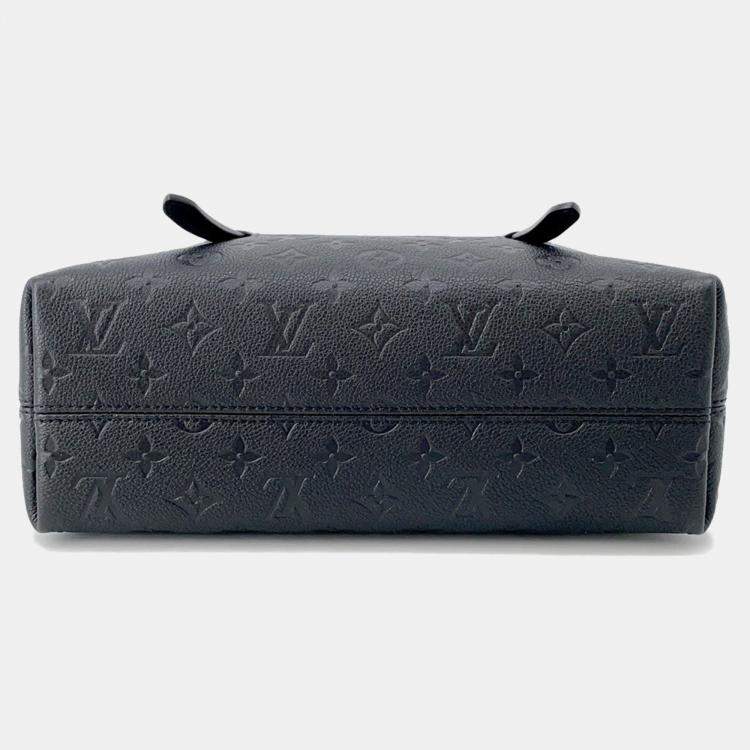Pre Owned Louis Vuitton Babylone Tote Noir Monogram Empreinte Leather Size PM