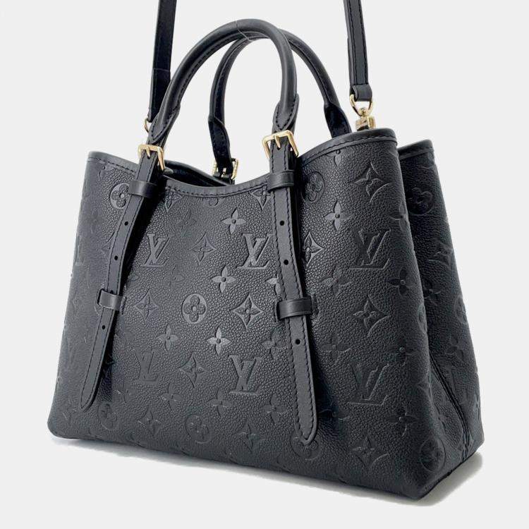 Pre Owned Louis Vuitton Babylone Tote Noir Monogram Empreinte Leather Size PM