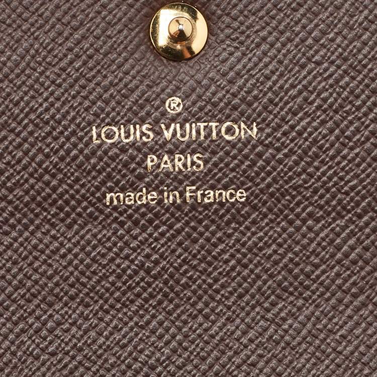 Pre Owned Louis Vuitton Normandy Rose Ballerine Damier Ebene Canvas Wallet