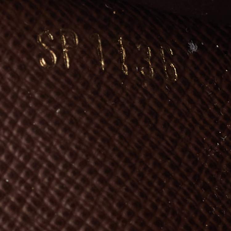 Pre Owned Louis Vuitton Normandy Rose Ballerine Damier Ebene Canvas Wallet