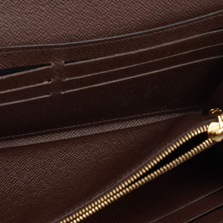 Pre Owned Louis Vuitton Normandy Rose Ballerine Damier Ebene Canvas Wallet