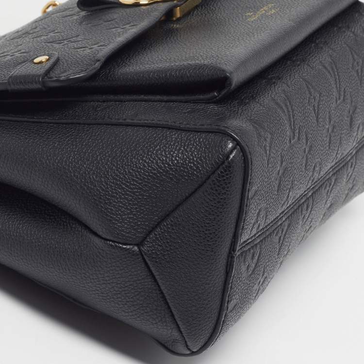 Pre Owned Louis Vuitton Vavin MM Black Monogram Empreinte Leather Bag