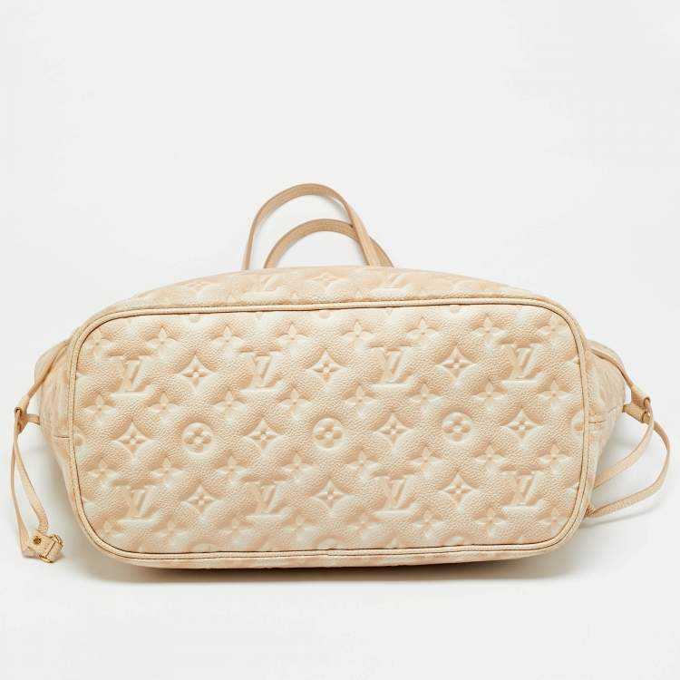 Pre Owned Louis Vuitton Neverfull MM Summer Stardust Monogram Empreinte Leather Bag
