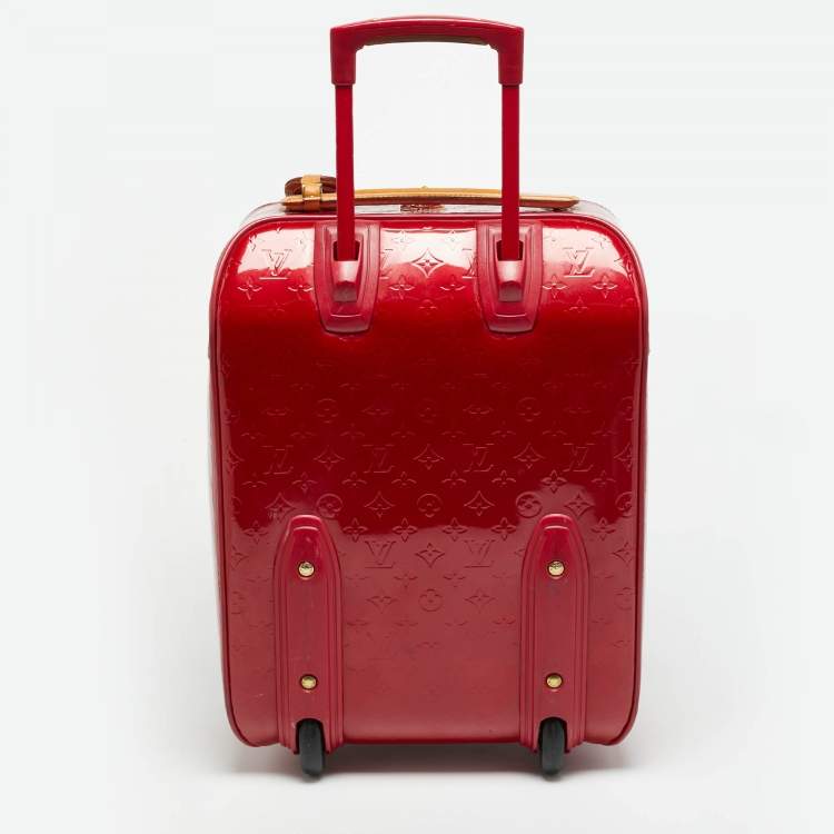 مملوكة مسبقًا Louis Vuitton Pegase 45 Pomme D’amour Monogram Vernis Luggage