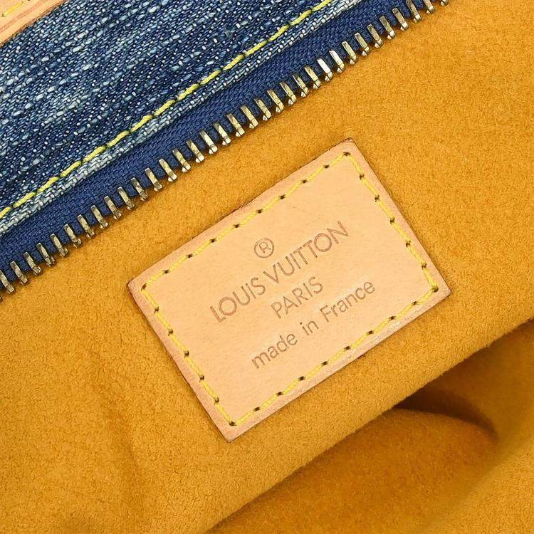 Pre Owned Louis Vuitton Monogram Denim Neo Cabby MM 2way Tote Handbag