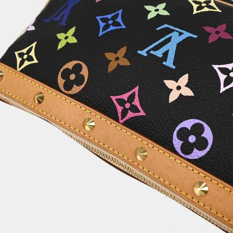 Pre Owned Louis Vuitton Black Multicolor Pochette Accessoires