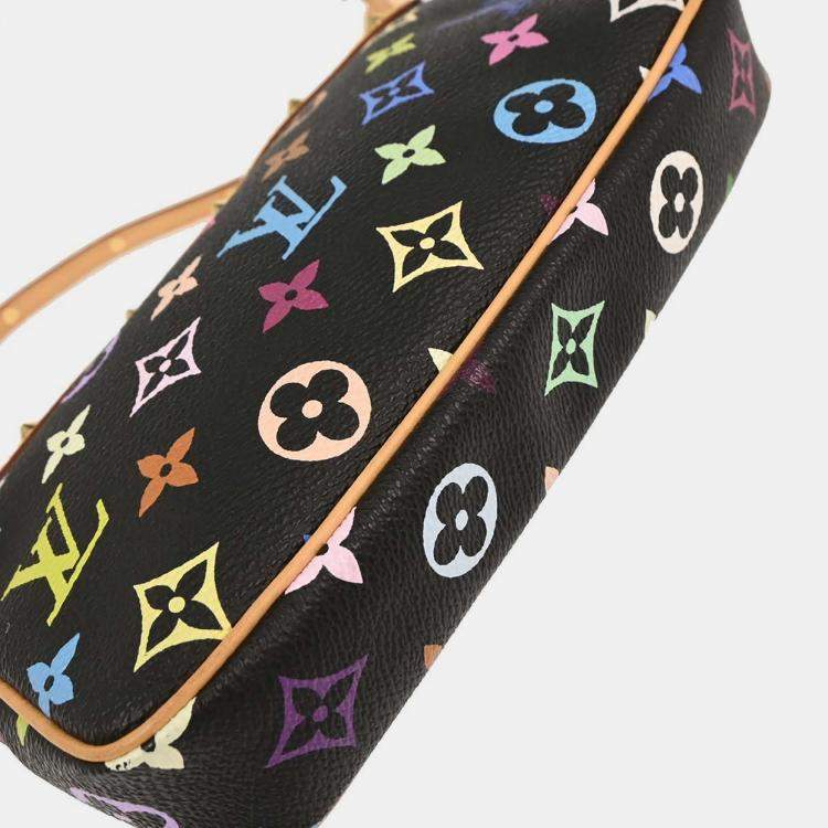 Pre Owned Louis Vuitton Black Multicolor Pochette Accessoires