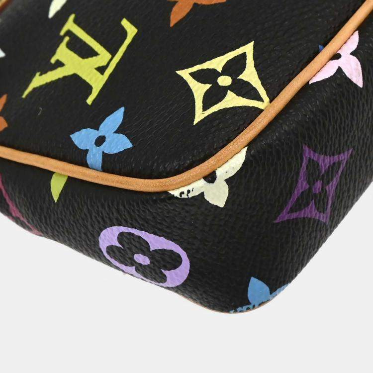 Pre Owned Louis Vuitton Black Multicolor Pochette Accessoires