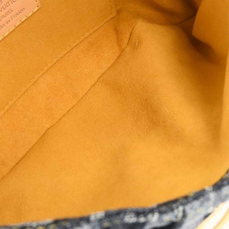 Pre Owned Louis Vuitton Blue Monogram Denim Mini Pleaty Raye Handbag