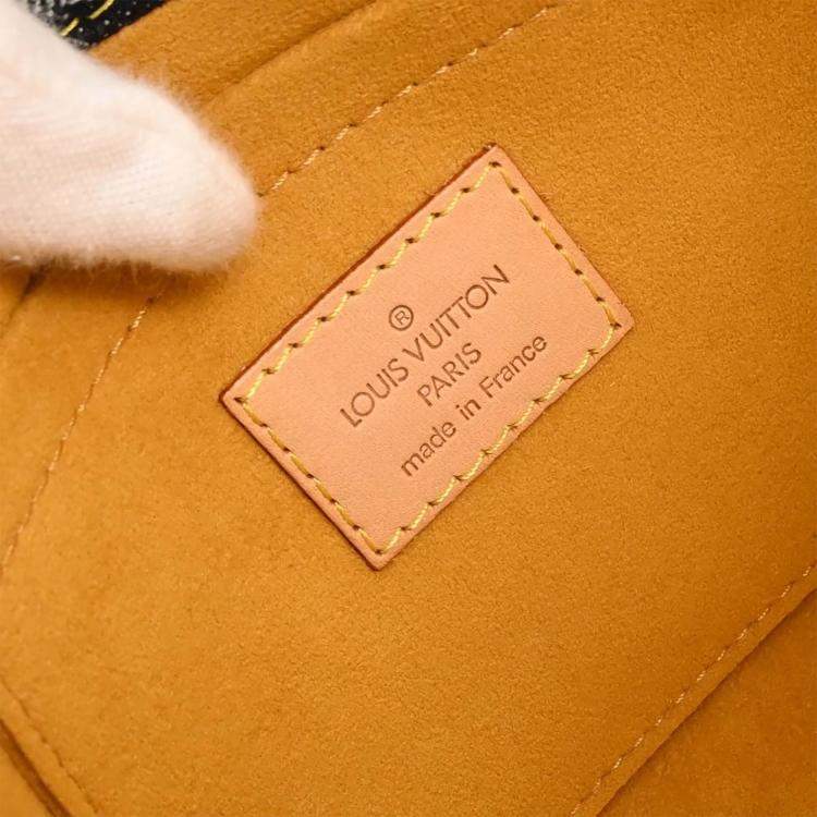 Pre Owned Louis Vuitton Blue Monogram Denim Mini Pleaty Raye Handbag