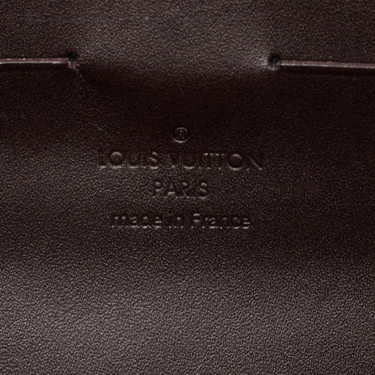 Pre Owned Louis Vuitton Amarante Monogram Vernis Robertson Clutch 