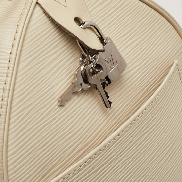 Pre Owned Louis Vuitton Speedy 30 Ivorie Epi Leather Bag