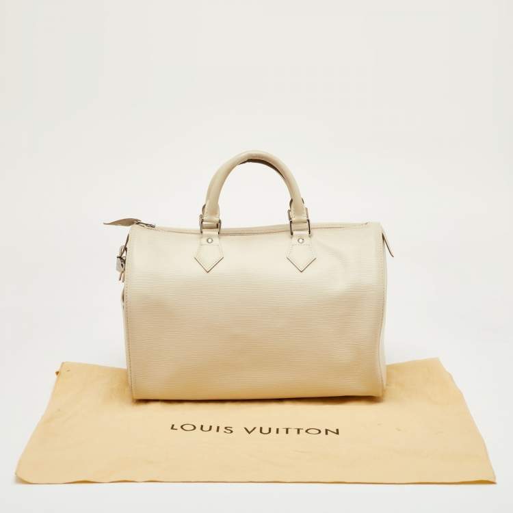 Pre Owned Louis Vuitton Speedy 30 Ivorie Epi Leather Bag