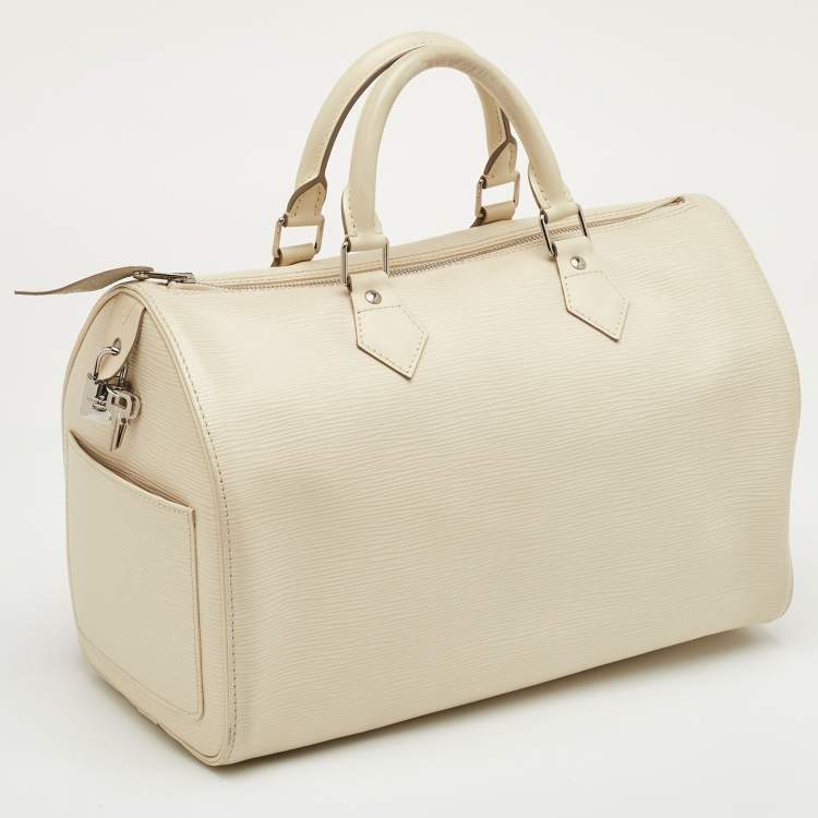 Pre Owned Louis Vuitton Speedy 30 Ivorie Epi Leather Bag