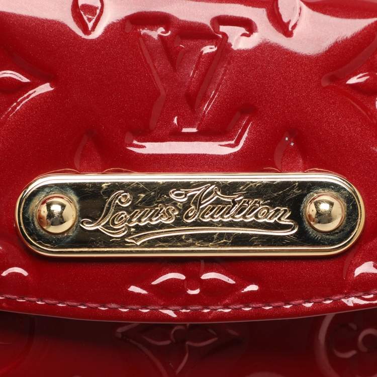 Pre Owned Louis Vuitton Sunset Boulevard Pomme D’amour Monogram Vernis Bag