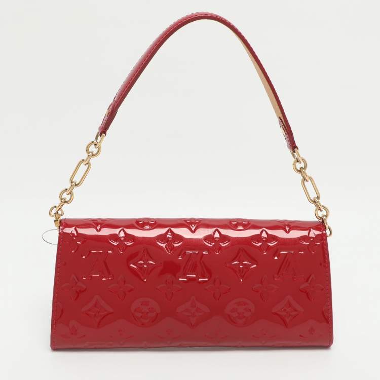 Pre Owned Louis Vuitton Sunset Boulevard Pomme D’amour Monogram Vernis Bag