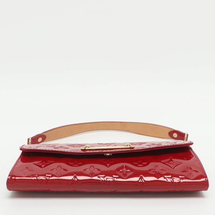 Pre Owned Louis Vuitton Sunset Boulevard Pomme D’amour Monogram Vernis Bag