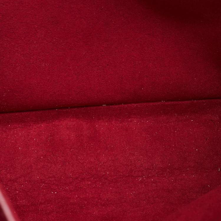 Pre Owned Louis Vuitton LV Riverside Brown/Red Damier Ebene Canvas and Leather Bag