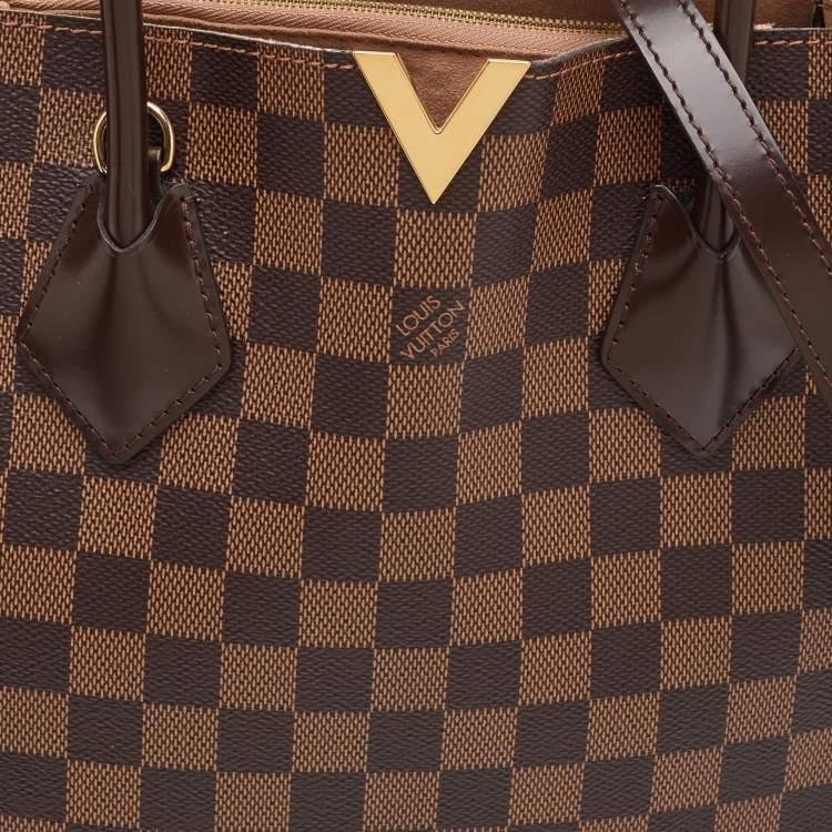 Pre Owned Louis Vuitton Kensington V Damier Ebene Canvas Bag