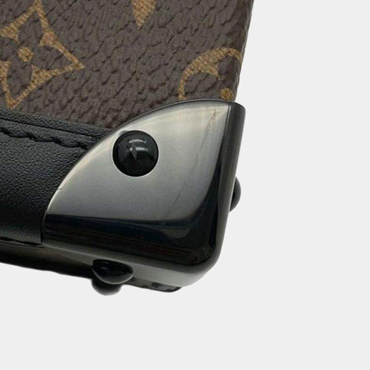 Pre Owned Louis Vuitton Black Brown Monogram Petite Malle