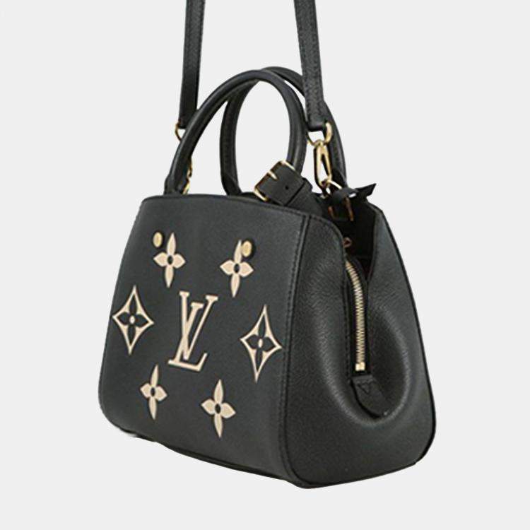 Pre Owned Louis Vuitton Black Bicolor Monogram Empreinte Giant Montaigne BB