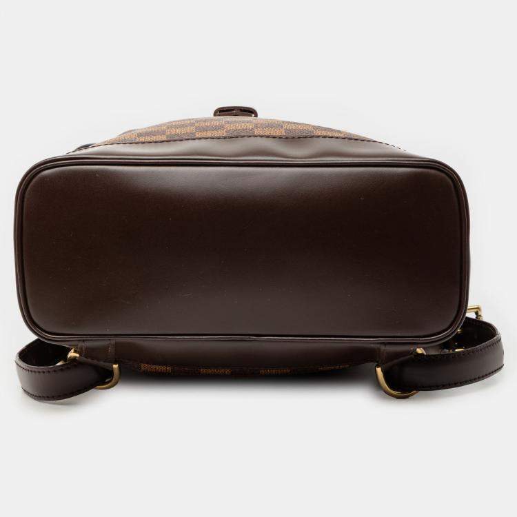 Pre Owned Louis Vuitton Brown Damier Ebene Soho Backpack