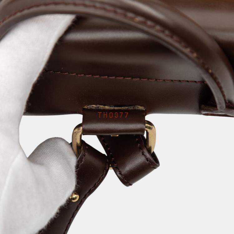 Pre Owned Louis Vuitton Brown Damier Ebene Soho Backpack