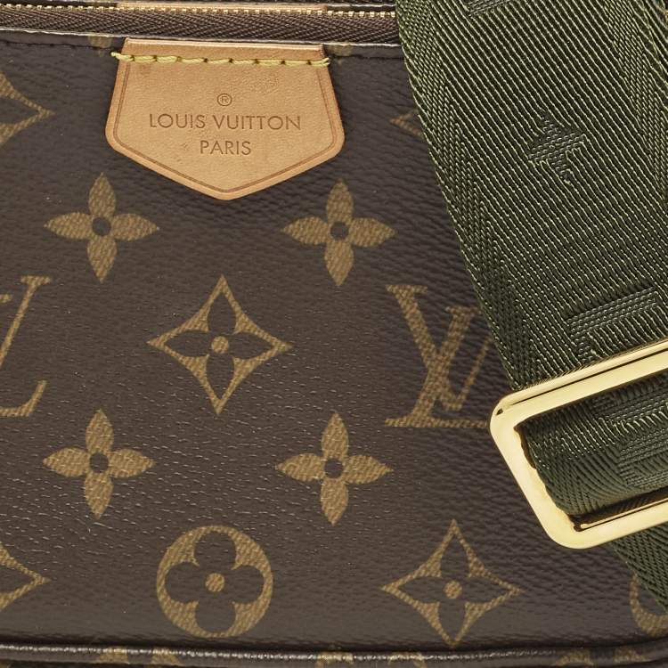 Pre Owned Louis Vuitton Khaki Monogram Canvas Multi Pochette Accessories Bag