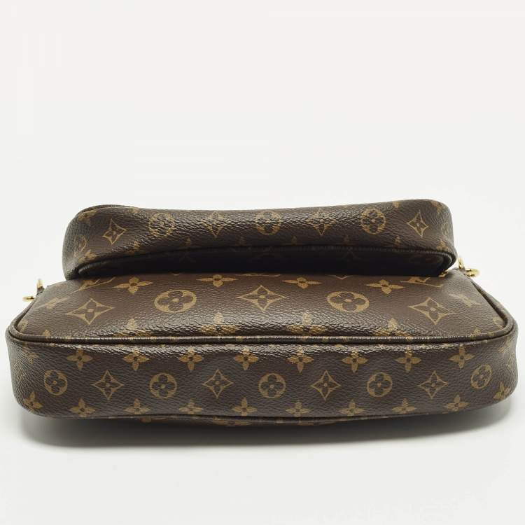 Pre Owned Louis Vuitton Khaki Monogram Canvas Multi Pochette Accessories Bag