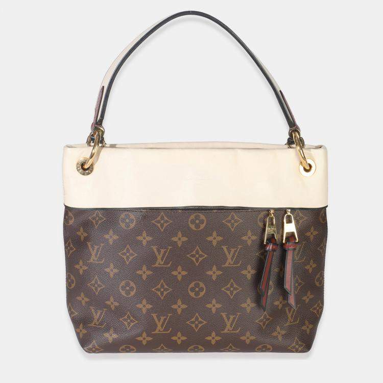 Pre Owned Louis Vuitton Creme Monogram Canvas Tuileries Besace
