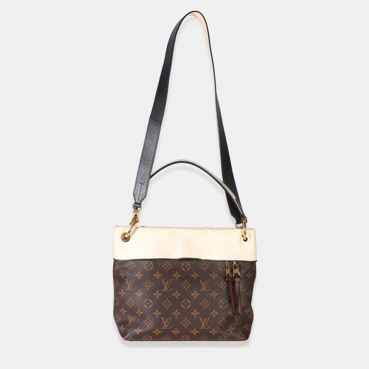 Pre Owned Louis Vuitton Creme Monogram Canvas Tuileries Besace