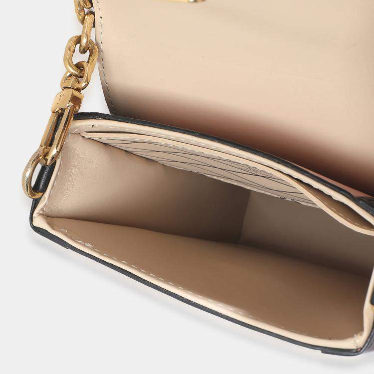 Pre Owned Louis Vuitton Rose Ballerine Black Epi Vertical Trunk Pochette