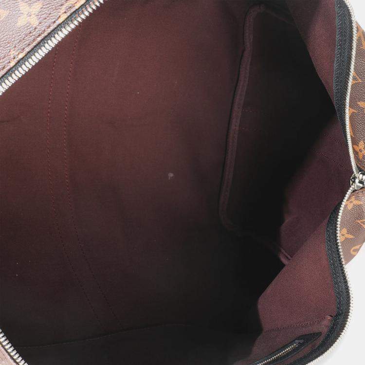 Pre Owned Louis Vuitton Monogram Macassar Canvas Keepall Bandouliere 55